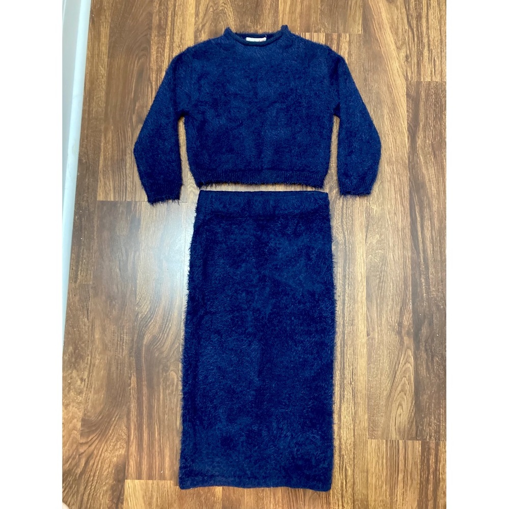 Gianni bini fuzzy sweater and skirt set